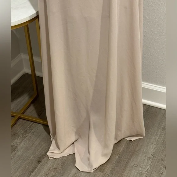 NEW Show Me Your Mumu Sophia Wrap Short Sleeve Bridesmaid Dress Beige Size Small - Picture 14 of 16